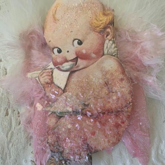 KEWPIE ORNAMENT VINTAGE STYLING*CUT 2 LAYERS*CUT IN 2 LAYERS*CHRISTMAS ANY TIME - Picture 3 of 5
